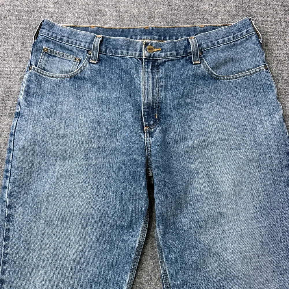 Carhartt Relaxed Fit Jeans Mens 38x29 Blue Denim Straight Leg Workwear Pants